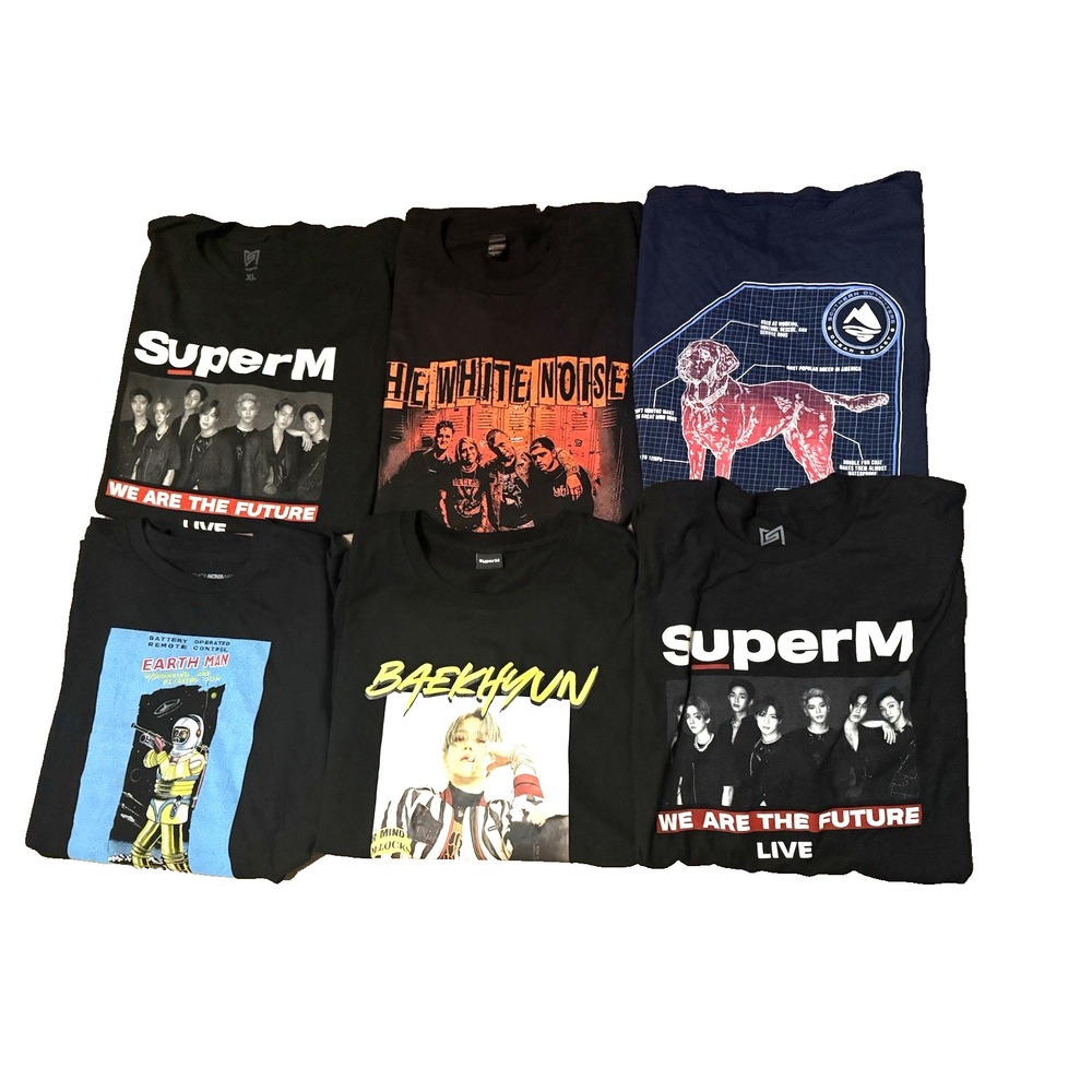 Lot Of 6 Men's Brand New Random Graphic‎ T-Shirts Short Sleeves Sz XL NWT 004